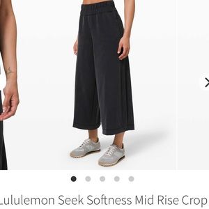 Lululemon Seek Softness mid rise crop size 10